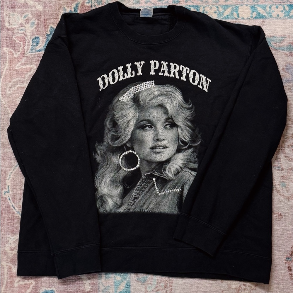 Dolly Parton Rhinestone Graphic Sweatshirt